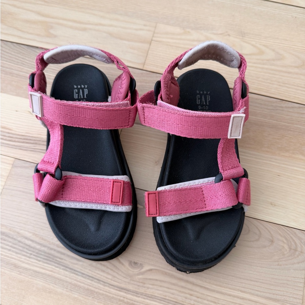 GAP Baby Pink and Black Sandals